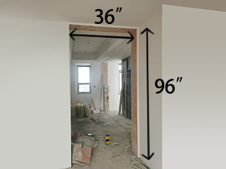 Door opening measurement