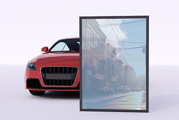 Garage Door Mirrored Grey