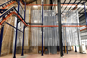 Aluminum profile spraying