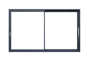 2 Glass Panels Sliding Door