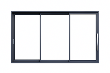 3 Glass Panels Sliding Door