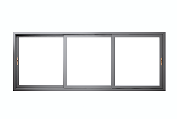 3 Glass Panels Sliding Door