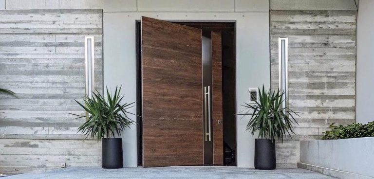 Wood Grain Pivot Door