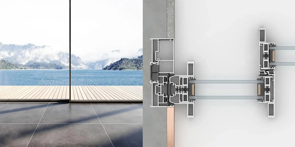 Outdoor Ultra Slim Sliding Door and Profiles
