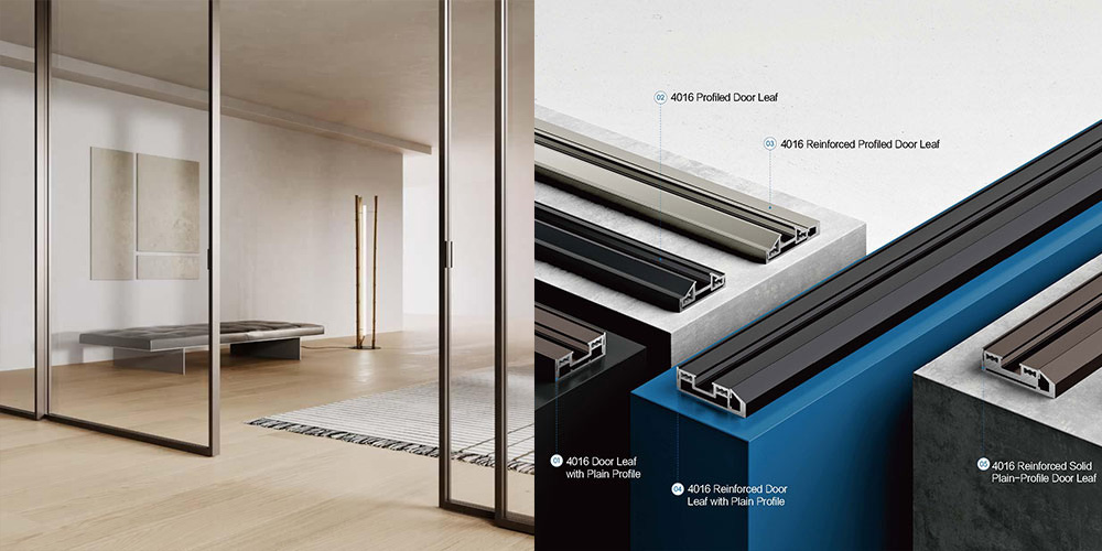 Indoor Ultra Slim Sliding Door and Profiles