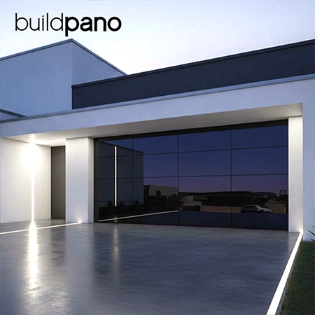 Mirrored glass garage door
