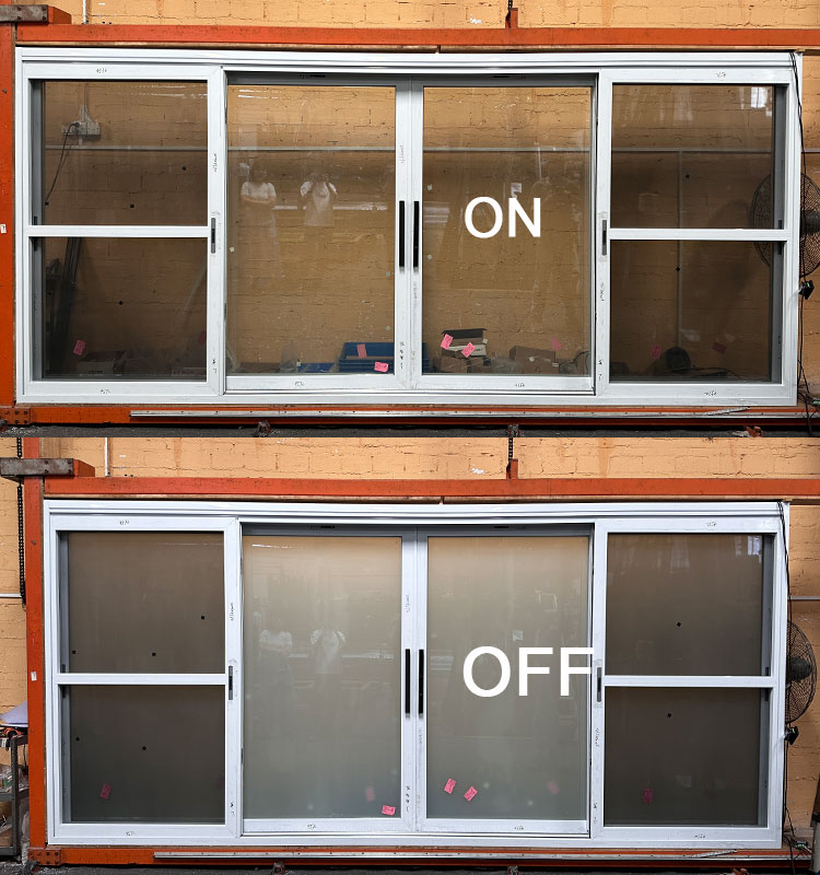 Smart PDLC Switchable Privacy Glass Sliding Doors