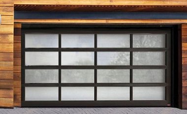 Framed Glass Panel Garage Door​